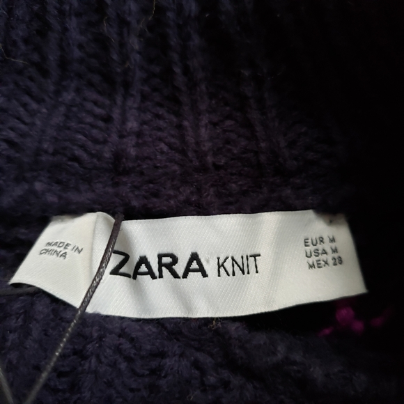 ZARA Knit Pom Pom Sweater Medium - Picture 8 of 13